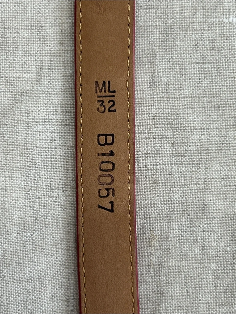 Brighton Red Leather Belt with Decorative Silver Buckle and heart charm. Size 32